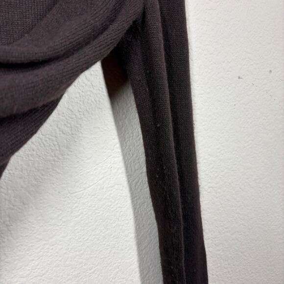 Theory Womens Size Medium Crew Neck Sweater Mink Brown Feather Cashmere Pullover - Picture 8 of 10